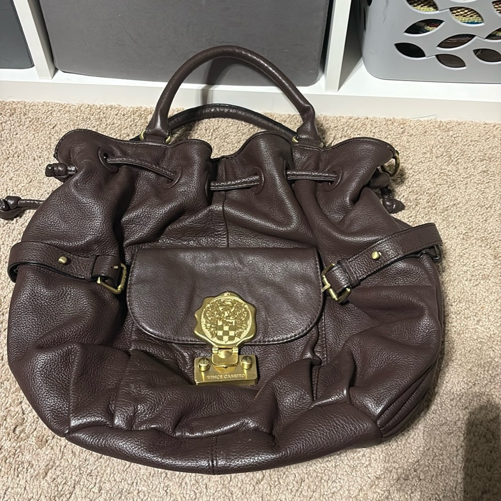Vince camuto genuine leather shoulder bag